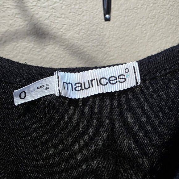 Maurices Boho Chic Black Tan Patterned Dress Above Knee Women's Size 0 - Picture 3 of 5